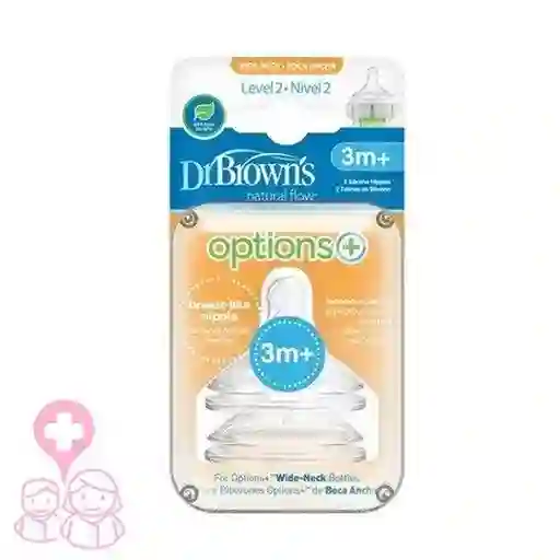 Dr. Browns Tetina Boca Ancha Options+ 3M+ WN2201