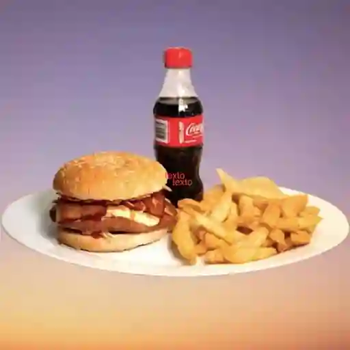 Sandwich a elección + papas + bebida min