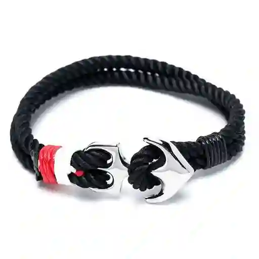 Pulsera de Ancla Cuerda Negro Náutica