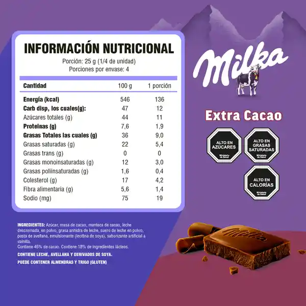 Milka Chocolate con Extra Cacao