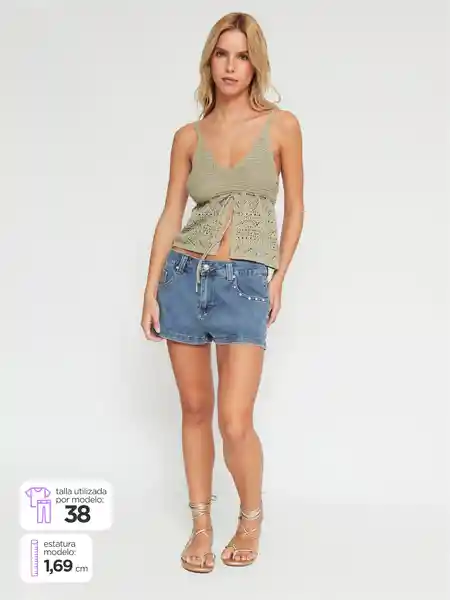 Short Corto Etachas Color P6 Azuox 38 S25