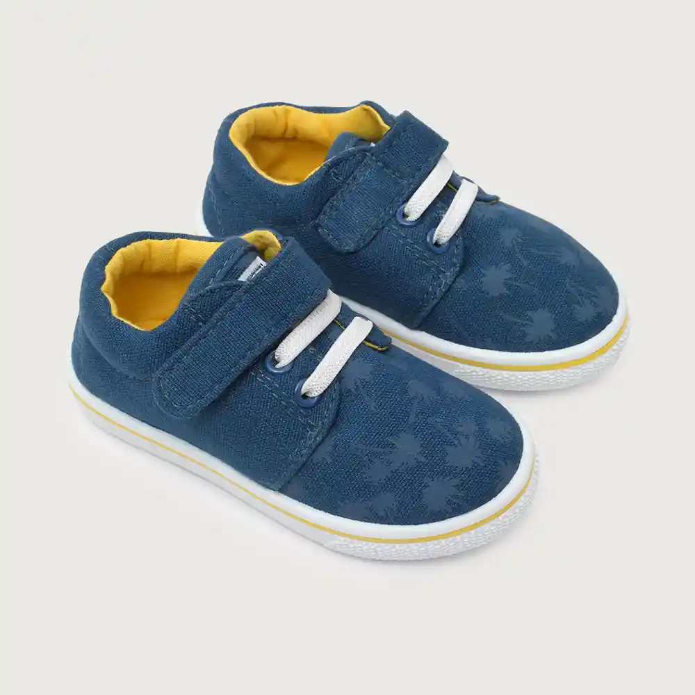 Zapatillas Urbana Textil Palmeras De Niño Azul Talla 25