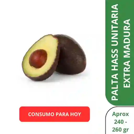 Palta Hass Unitaria Madura Calibre Extra