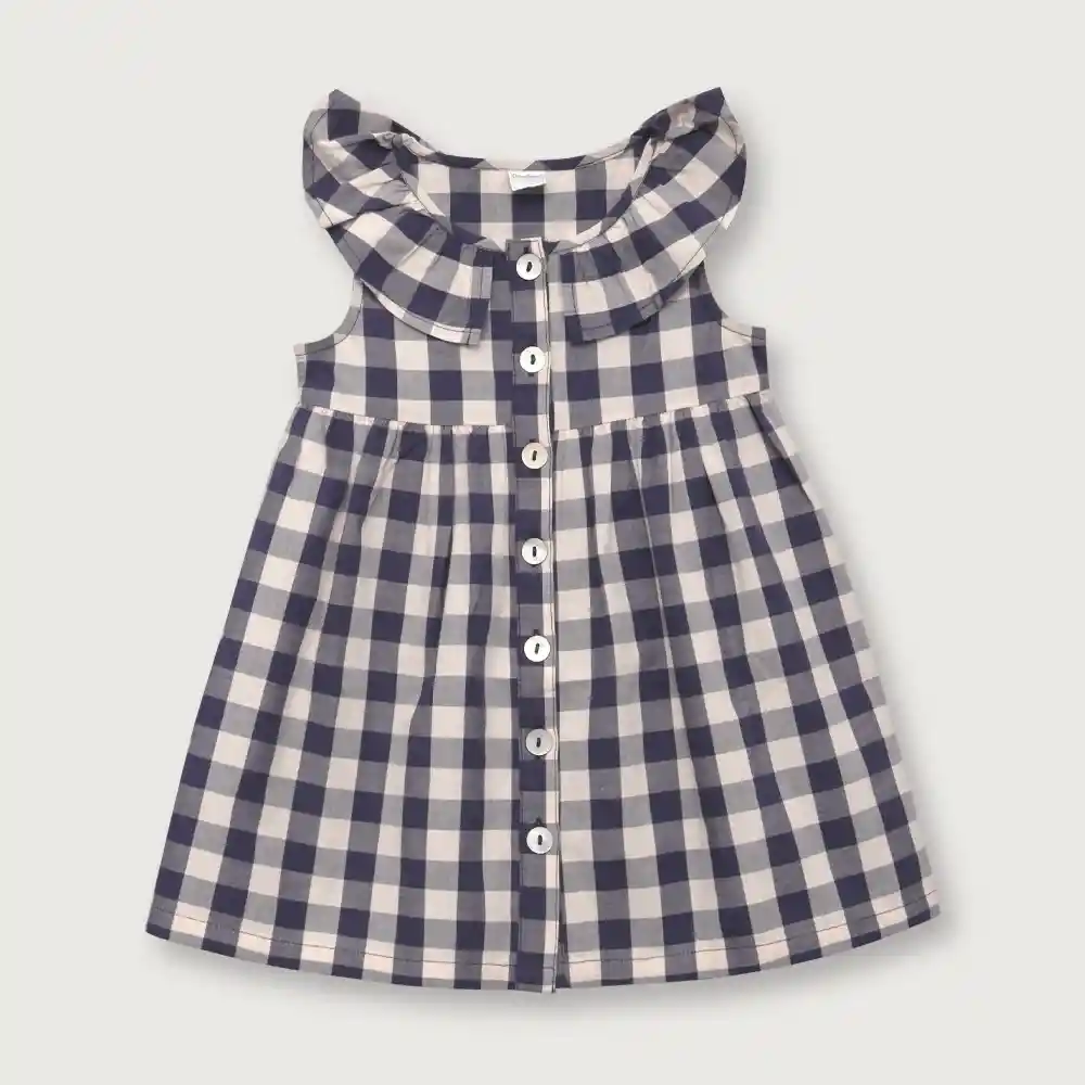 Vestido Sin Mangas Niña Navy Talla 9m