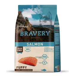Bravery Alimento para Perro Cachorro Sabor Salmón 