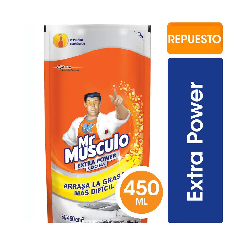 Mr Musculo Limpiador Liquido Antigrasa Extra Power