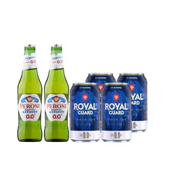 Combo Peroni Cerveza Sin Alcohol Royal Guard Cerveza Cero Premiu