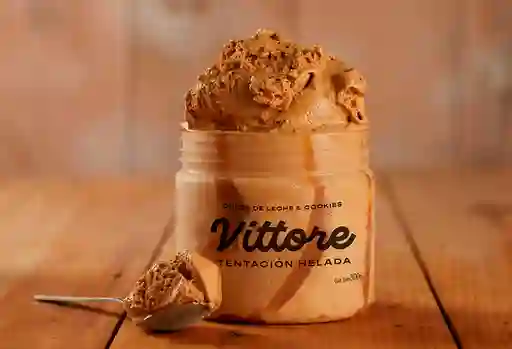 Helado de Dulce de Leche y Cookies