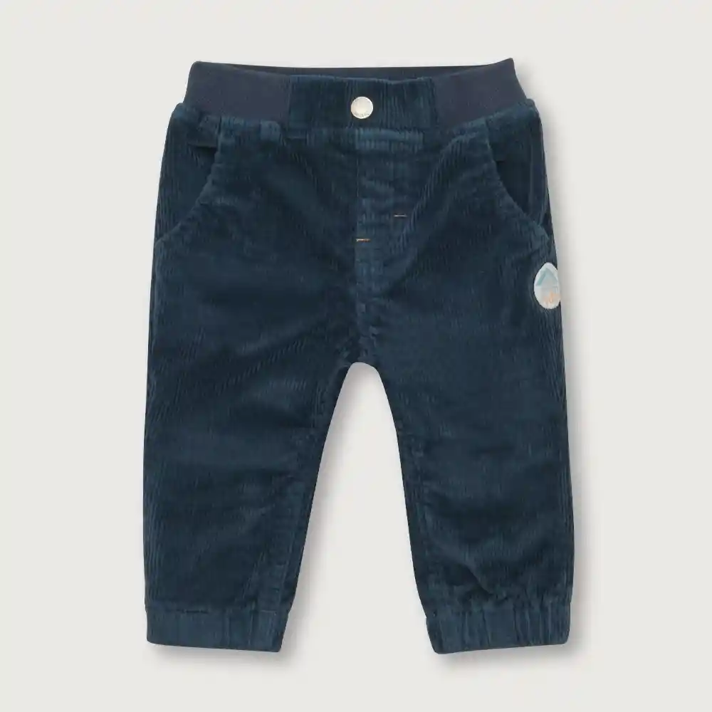 Pantalón Cotelon De Bebé Niño Azul Talla 6m