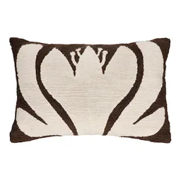 Cojín de Algodón Con Borde de Guirnalda de 40 cm