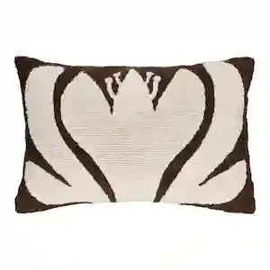 Cojín de Algodón Con Borde de Guirnalda de 40 cm