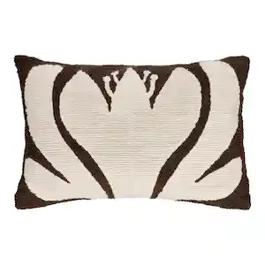 Cojín de Algodón Con Borde de Guirnalda de 40 cm