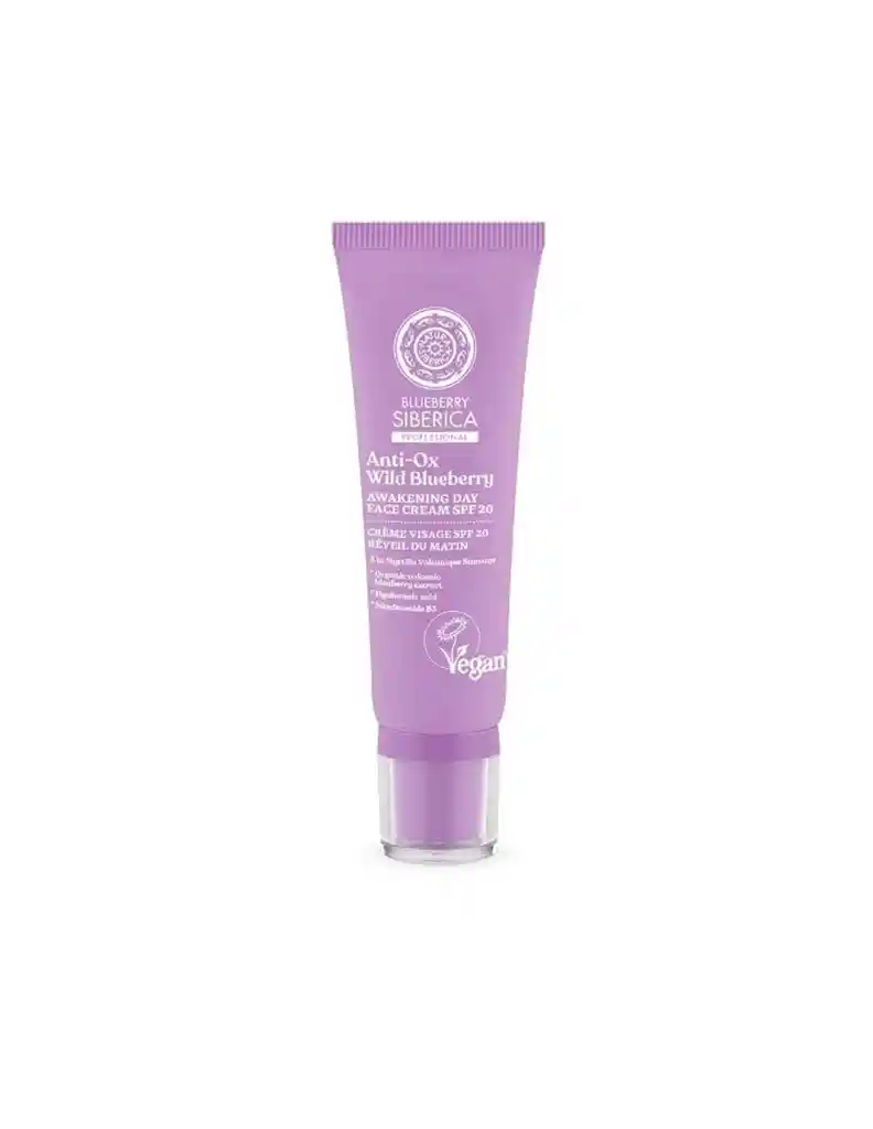 Crema facial de día protectora y antoxidante wild blueberry SPF