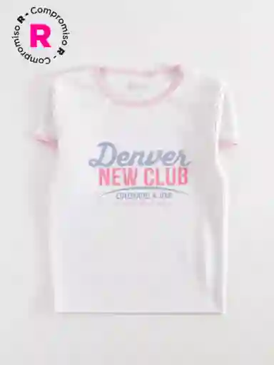 M6T Polera Manga Corta Denver Crudo 12 V26