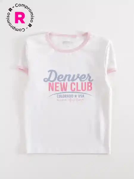 M6T Polera Manga Corta Denver Crudo 12 V26