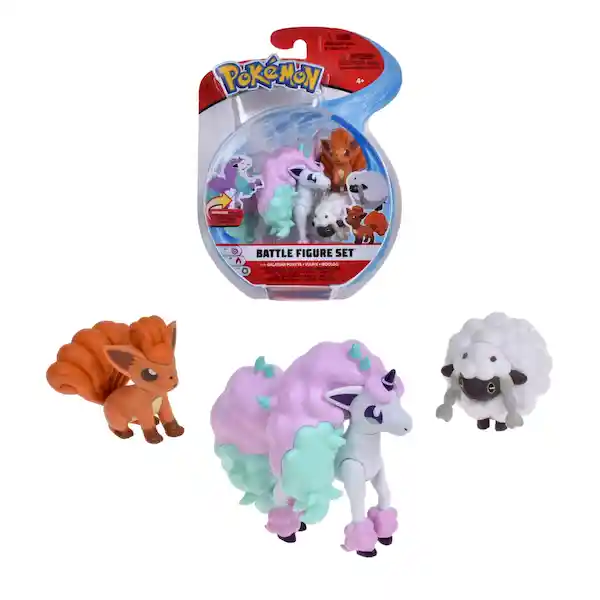 Pokémon Pack de Figuras Wooloo Vulpix Galarian Ponyta