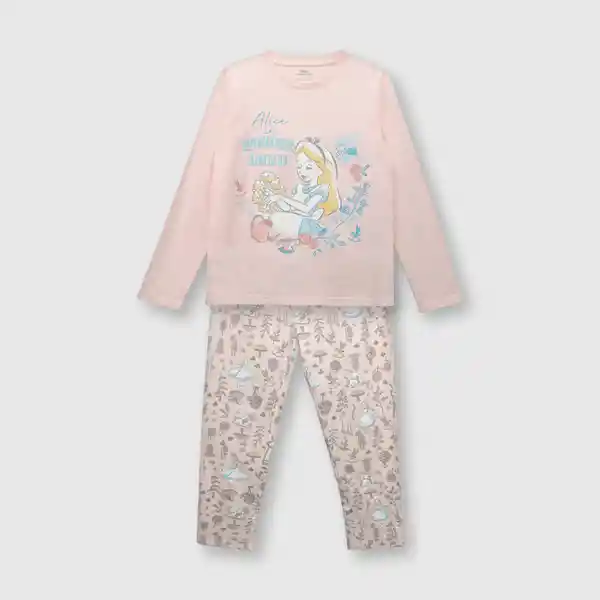 Pijama Algodón Alicia de Niña Rosado Talla 10A Colloky