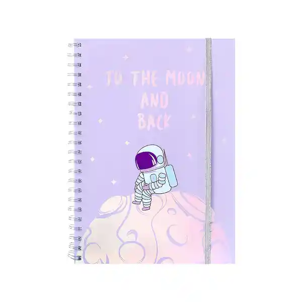 Libreta Rayada Astronauta Con Espiral y Resorte A4 Miniso