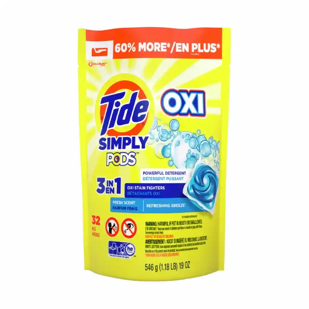 Tide Detergente Cápsulas Pods Simply Con Oxi