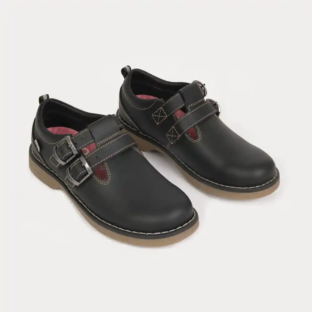 Zapatos Reina Escolar 2 De Niña Junior Negra Talla 33