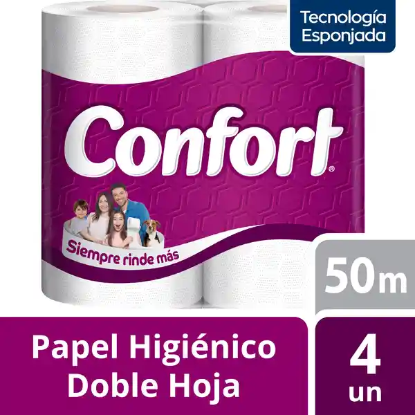 Confort Papel Higiénico Mega Doble Hoja