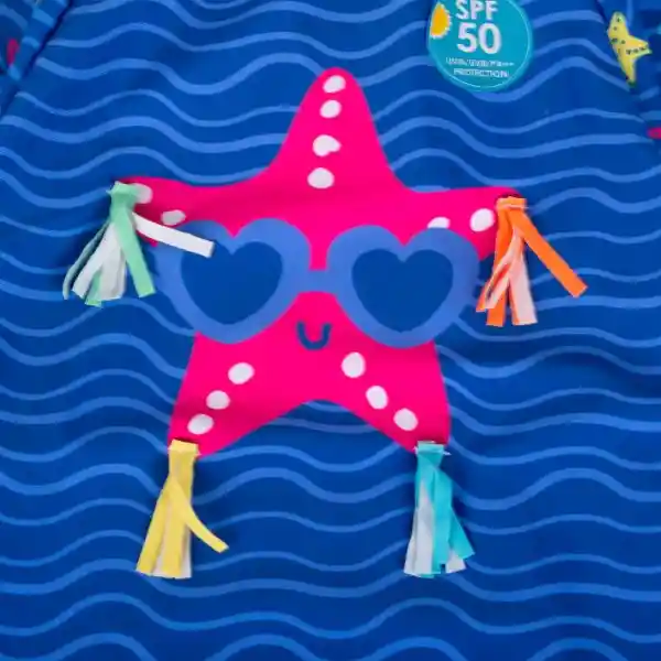 Polera Uv Niña Azul Pillín Talla 16