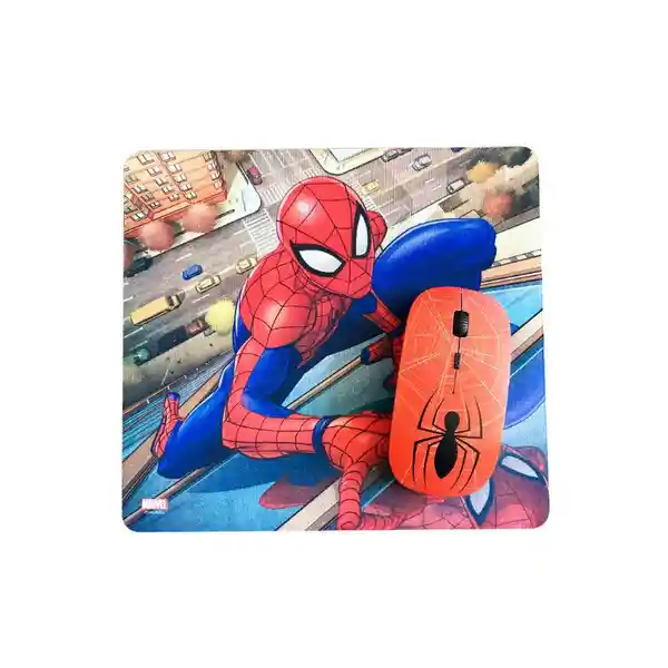 Kit Mouse Inalámbrico y Mouse Pad Spiderman 1