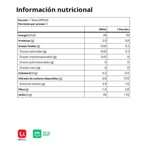 Colun Leche Light + Fibra Sabor a Durazno