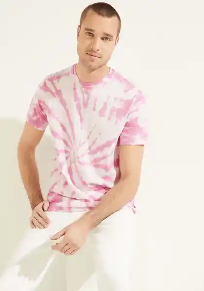 Polera Twist Tie Dye Crewe F0E1 Rosa Talla M M2GP48K9RM1 Guess