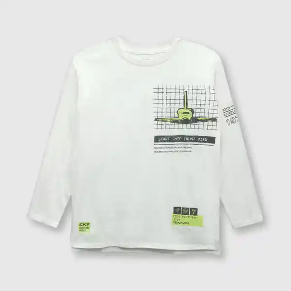 Polera de Niño Off White Talla 8A Colloky