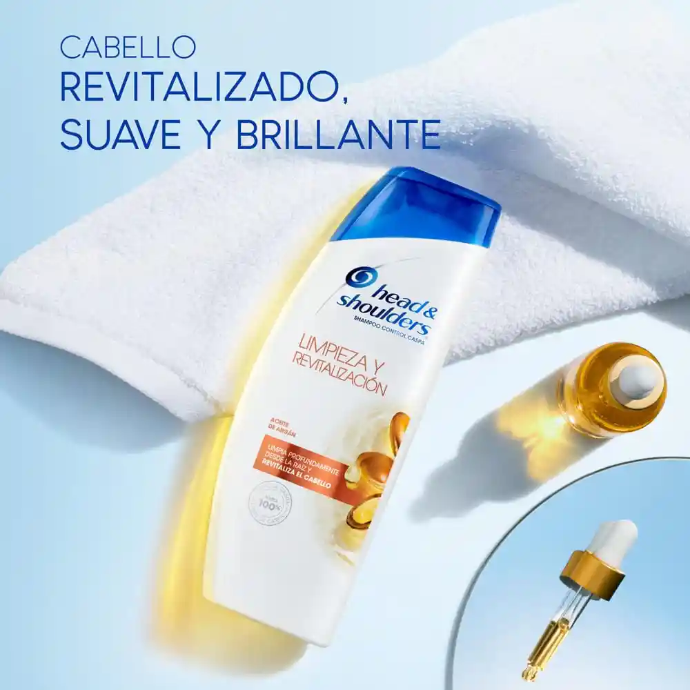 Head & Shoulders Limpieza y Revitalización Aceite de Argán Shampoo Control Caspa 1000 ml