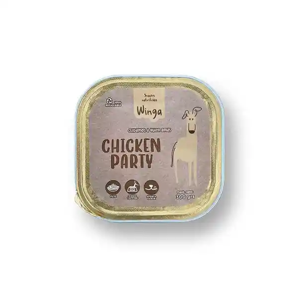 Winga Alimento Húmedo Perro Chicken Party