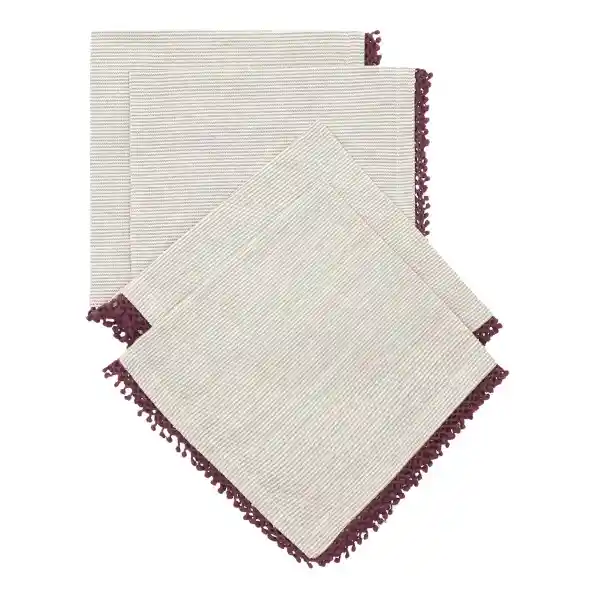 Set de Servilletas de Algodón Borlas 40 x 40 cm 3224427000031