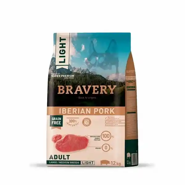 Bravery Alimento Para Perro Light Iberian Adult Large Medium