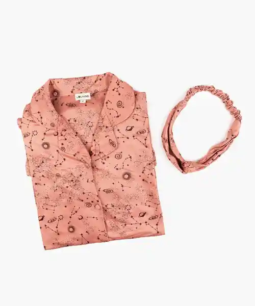 Set Pijama Camisa Sideral Rose XS Lounge