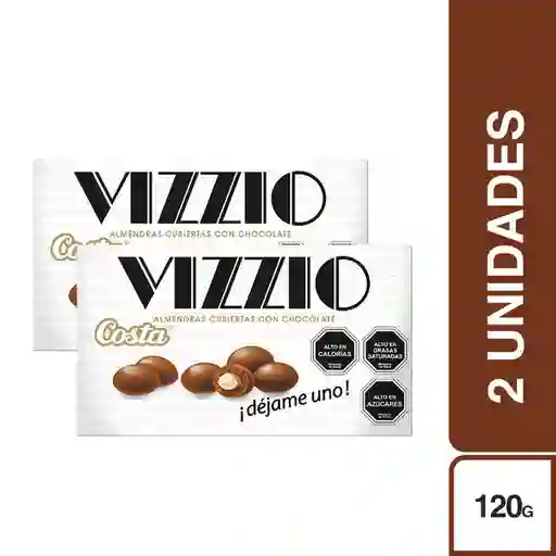 2 x Vizzio Almendras Cubiertas con Chocolate