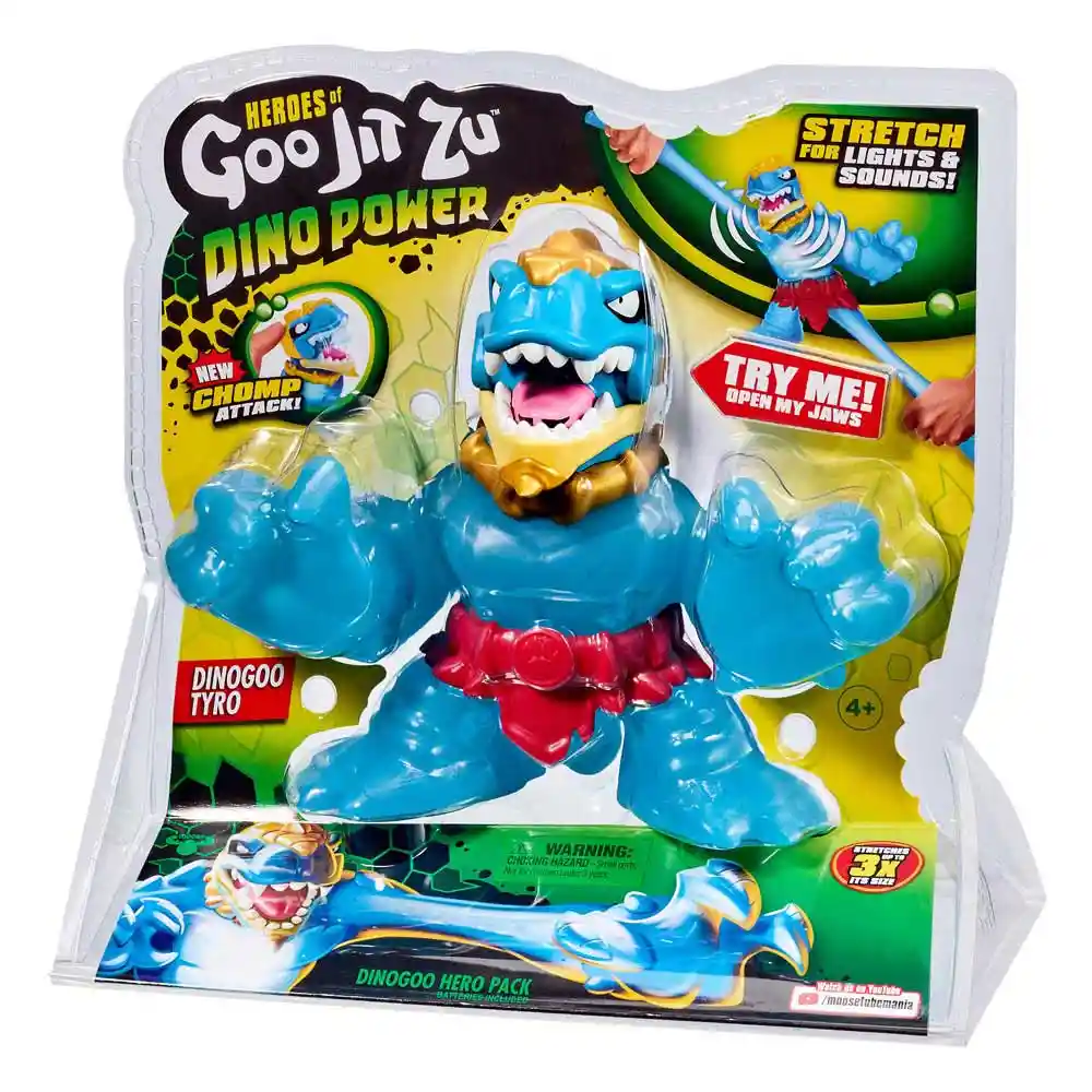 Goo Jit Zu Dino Power Stretch For Lights&sound Dinogoo Tyro