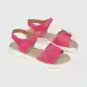 Sandalias Doble Ajuste Flor de Niña Fucsia Talla 34 Colloky