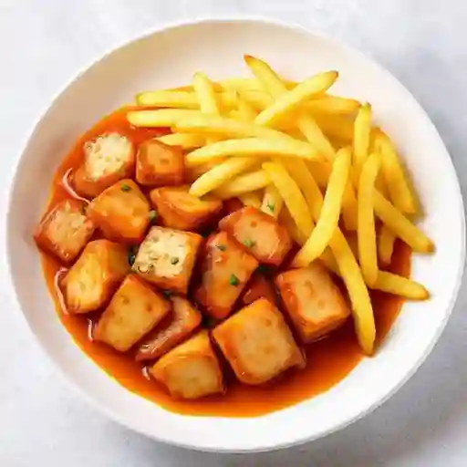 Cerdo mongoliano con papas