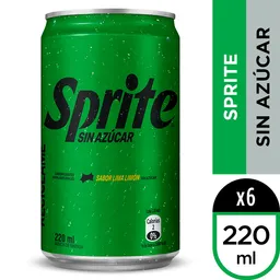 Sprite Sin Azúcar 220 Ml Multipack X 6