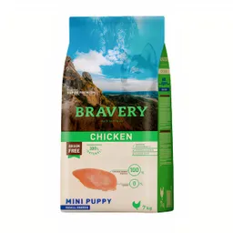 Raza Bravery Alimento Para Perro Pollo Pequeña Cachorro 7 Kg