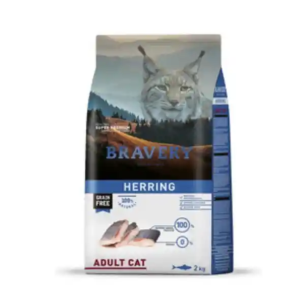 Bravery Alimento  Gato Natural Adulto Receta de Arenque