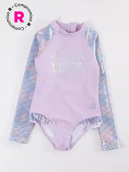 Harvest Traje de Baño Manga Larga Sirena Lila 8 V26