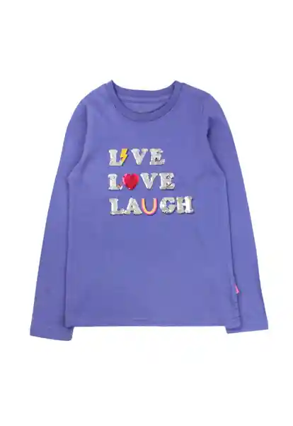 Polera Kids Lentejuelas Day to Day 737 Lavanda 4 Años Ficcus