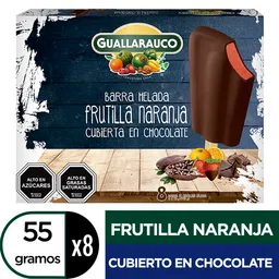 Guallarauco Barra Helada Sabor Frutilla/ Naranja con Chocolate