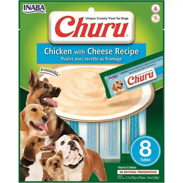 Churu Snack Para Perro Sabor a Pollo y Queso