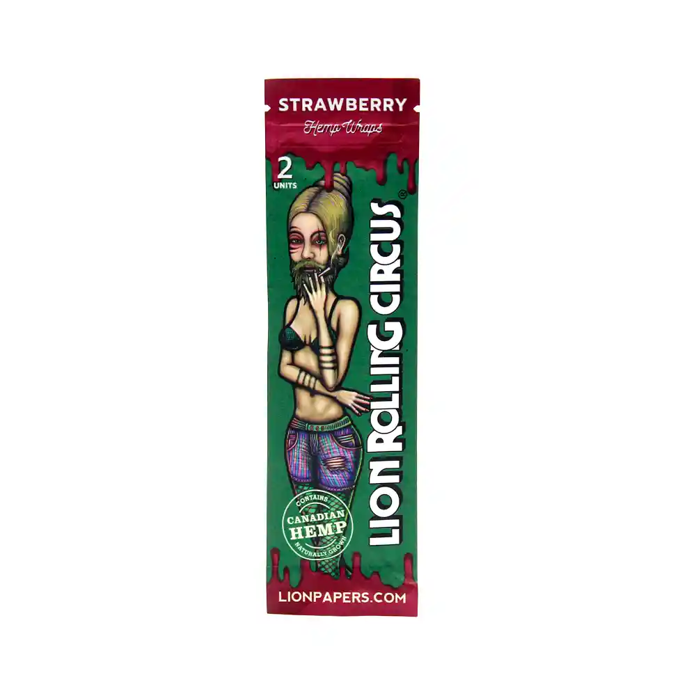 Blunt Hemp Wraps Strawberry - Lion Rolling Circus