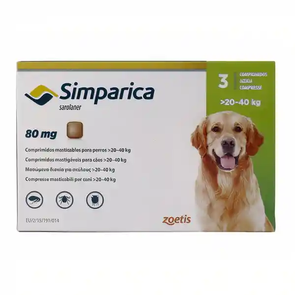 Simparica Antiparasitario 20-40 Kg