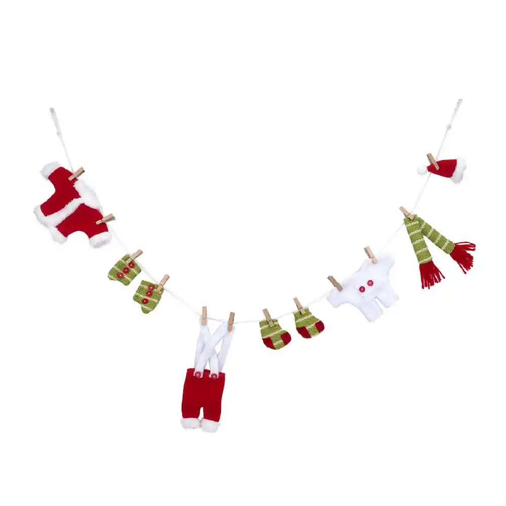 Guirnalda Ropa Krea Santa Tradicional Navidad