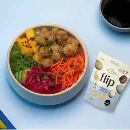 Crispy poke + papas flip